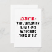 Rechnungslegung Wo "Abschreibung" nur ein extravag Dankeskarte (Vorne/Hinten)