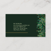 Rechnungslegungsdienste - Abstrakte grüne Goldnumm Visitenkarte (Rückseite)