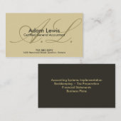 Rechnungslegungskarte - Monogramm Visitenkarte (Vorne/Hinten)