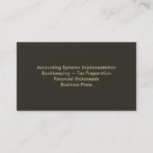 Rechnungslegungskarte - Monogramm Visitenkarte (Rückseite)