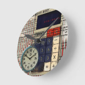 Rechnungsprüfer für Finanzberater Runde Wanduhr (Winkel)