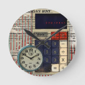 Rechnungsprüfer für Finanzberater Runde Wanduhr (Vorderseite)