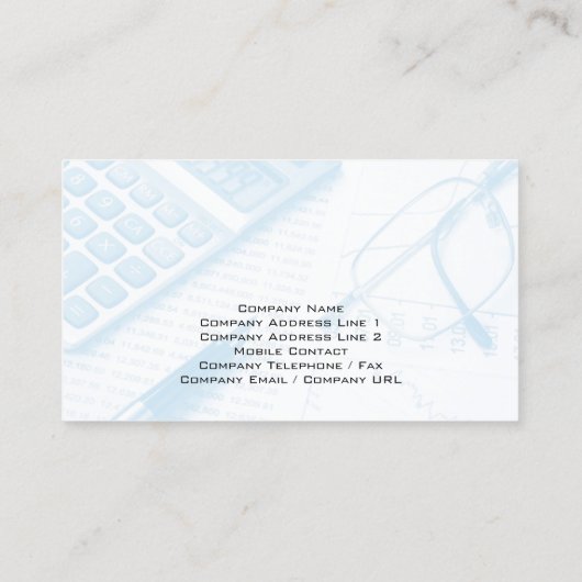 Rechnungsprüfer Visitenkarte (Rückseite)