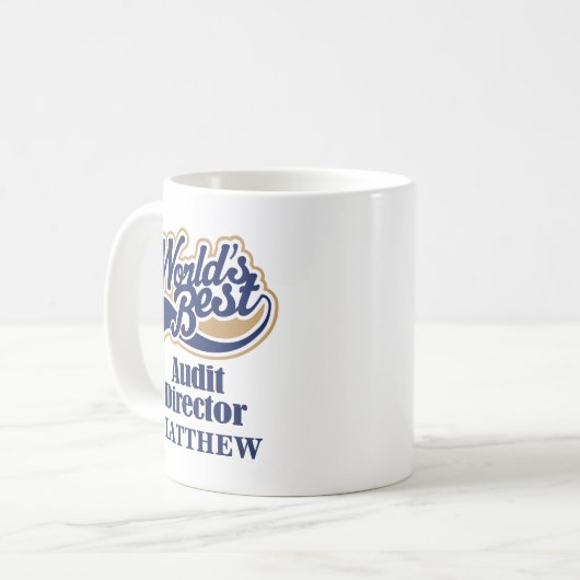 Rechnungsprüfungs-Direktor Personalized Mug Gift Kaffeetasse (Vorderseite Links)