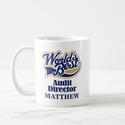 Rechnungsprüfungs-Direktor Personalized Mug Gift Kaffeetasse (Links)