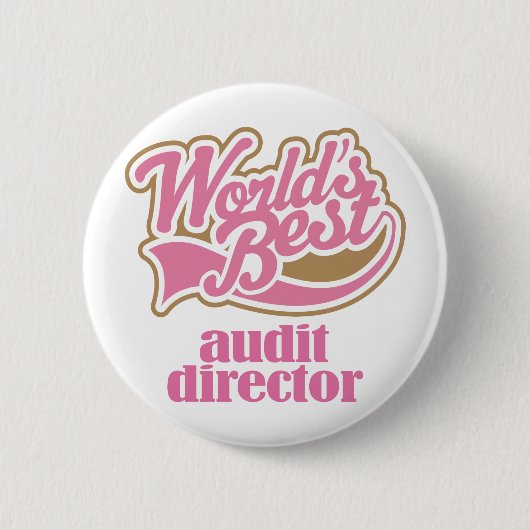 Rechnungsprüfungs-Direktor Pink Gift Button (Vorderseite)