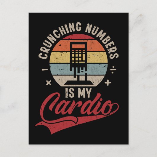 Rechnungsrechner Spaß CPA Buchführung Postkarte (Vorderseite)