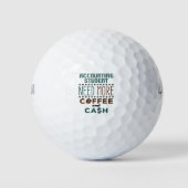 Rechnungsschüler brauchen mehr Kaffee und Geld Golfball (Vorderseite)