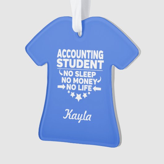 Rechnungsschüler: kein Leben oder Geld Ornament (Vorderseite)