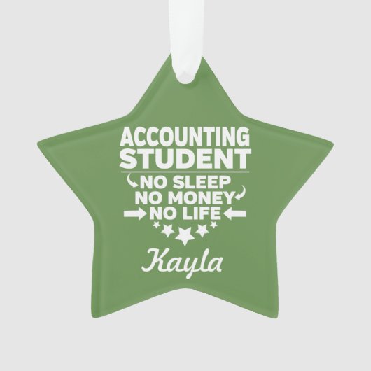 Rechnungsschüler: kein Leben oder Geld Ornament (Vorderseite)