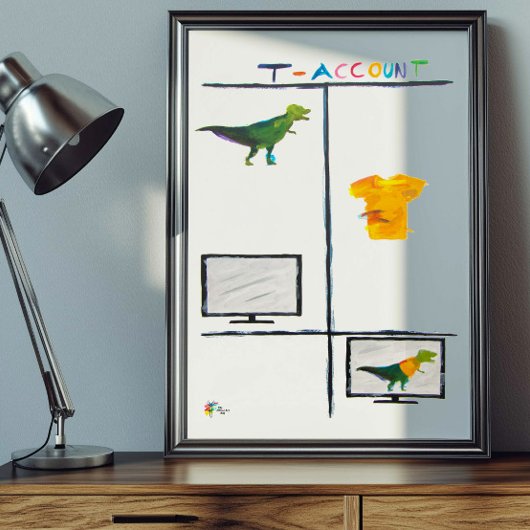 Rechnungsstelle Art T Rex T Rechnungsstelle Poster