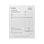 Rechnungsstellung Modern Minimalistisch Beruflich Notizblock (Rotiert)