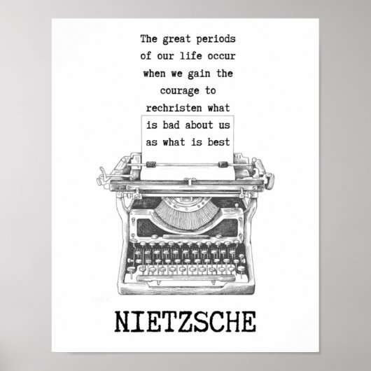 Rechristen, was BAD als BEST-Zitat Nietzsche Poster (Vorne)