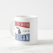 Recht auf Arbeit in Michigan Kaffeetasse (Vorderseite Links)