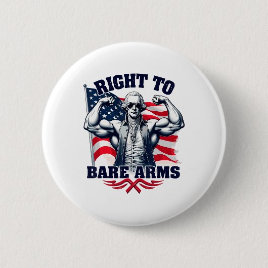Recht auf Arms George Washington Bodybuilder G Button (Vorderseite)
