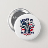 Recht auf Arms George Washington Bodybuilder G Button (Vorne & Hinten)