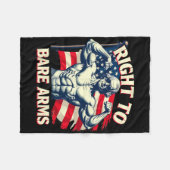 Recht auf Arms George Washington Bodybuilder G Fleecedecke (Vorderseite (Horizontal))