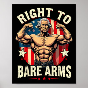 Recht auf Arms George Washington Bodybuilder G Poster