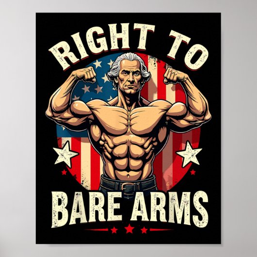 Recht auf Arms George Washington Bodybuilder G Poster (Vorne)