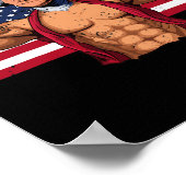 Recht auf Arms George Washington Bodybuilder G Poster (Ecke)