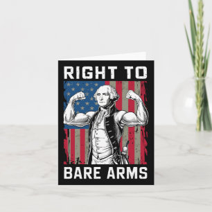 Recht auf Bare Arms Usa 4. Juli Funny George Washi Karte