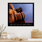 Recht auf ein faires Verfahren Poster (Küche)