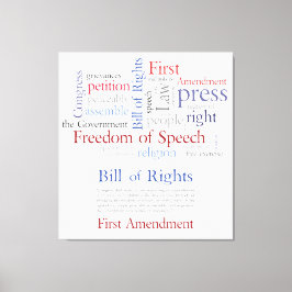 Recht auf freie Meinungsäußerung Leinwanddruck