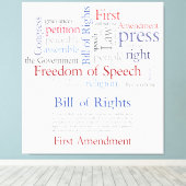 Recht auf freie Meinungsäußerung Leinwanddruck (Insitu (Holzboden))