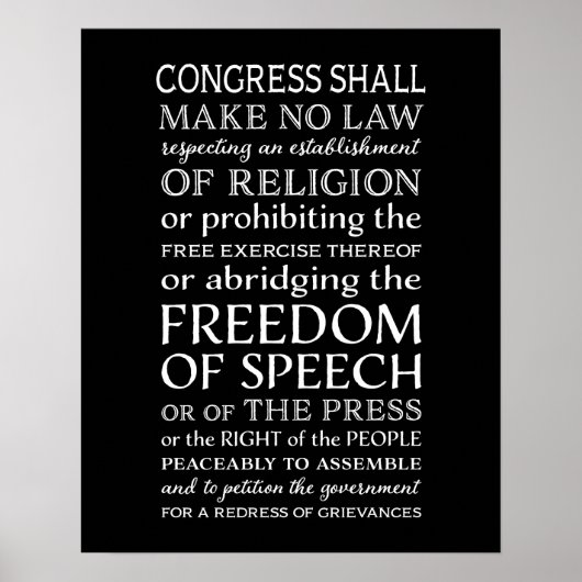 Recht auf freie Meinungsäußerung - Text Poster (Vorne)