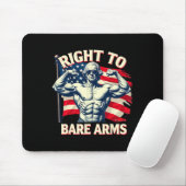 Recht auf nackte Arme George Washington Bodybuilde Mousepad (Mit Mouse)