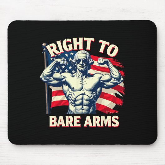 Recht auf nackte Arme George Washington Bodybuilde Mousepad (Vorne)