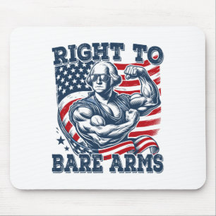 Recht auf nackte Arme Lustiger 4. Juli Patriotisch Mousepad