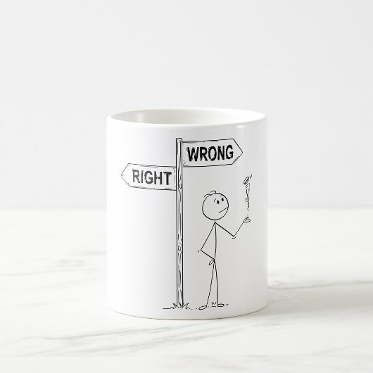 Recht Falsch Illustration Kaffeetasse