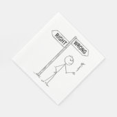 Recht Falsch Illustrations Servietten (Ecke)