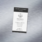 Recht | Klassische schwarze Skala der Gerechtigkei Magnetische Visitenkarte (Beispiel)