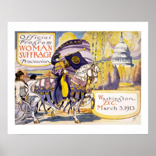 Recht-März Washington DC 1913 Frauen Poster