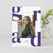 Recht Moderne Klasse von 2024 Abschluss Einladung (Stehend Vorderseite)