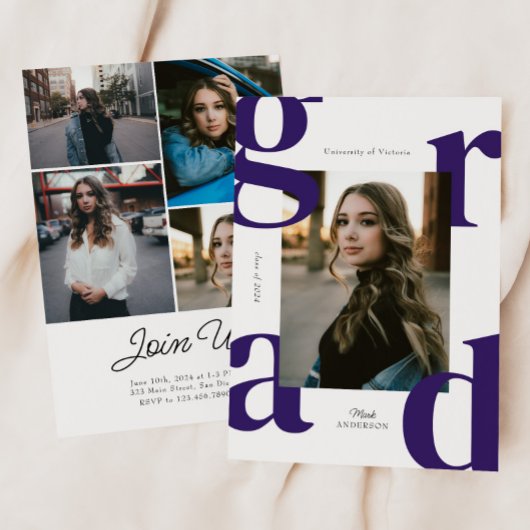 Recht Moderne Klasse von 2024 Abschluss Einladung