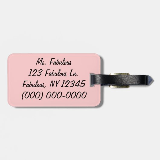 Recht sein gepäckanhänger (Rückseite horizontal)