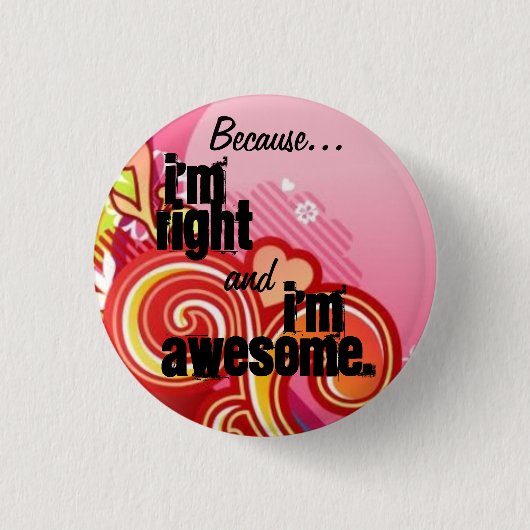 Recht u. fantastisches button (Vorderseite)