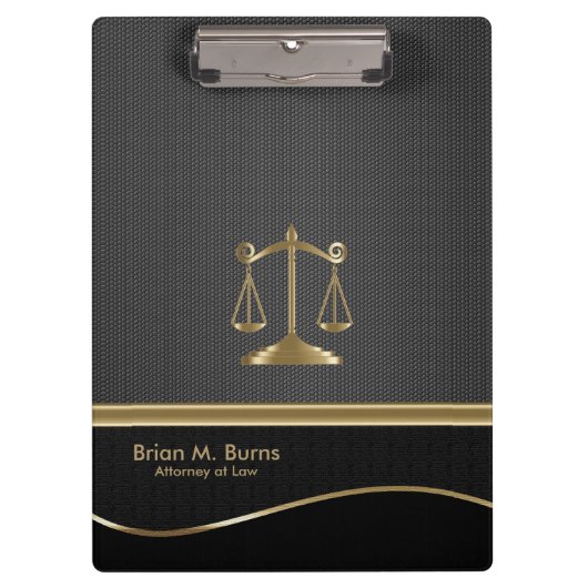 Recht | Umfang der Justiz | Rechtsanwalt - Gold un Klemmbrett (Vorderseite)