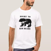 recht zum Arm trägt Weiß T-Shirt (Vorderseite)