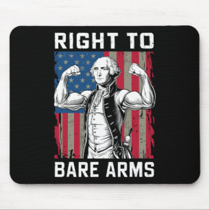 Recht zum Baren von Armen USA 4. Juli Lustig Georg Mousepad