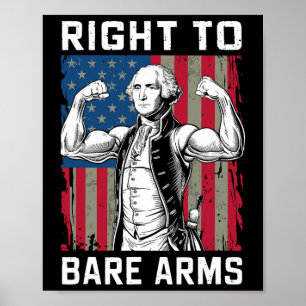 Recht zum Baren von Armen USA 4. Juli Lustig Georg Poster