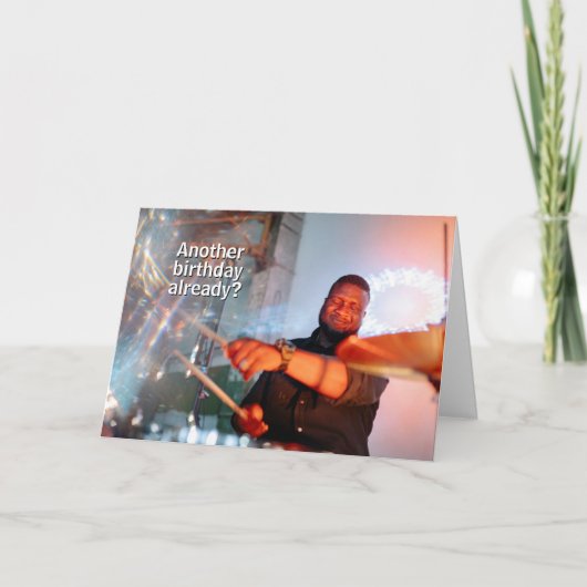 Rechte an Time Pocket Drummer Schlagzeug Geburtsta Karte (Vorderseite)