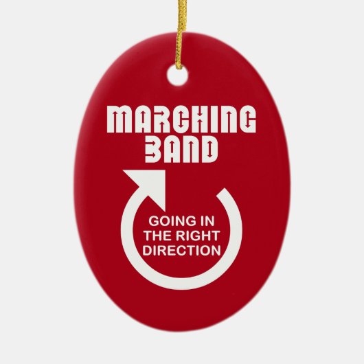 Rechte Ausrichtung der Marching-Band Keramik Ornament (Vorne)