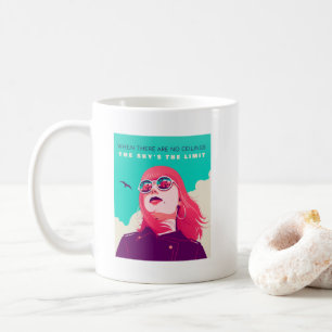 Rechte der Frau   Der Himmel ist die Grenze Illust Kaffeetasse