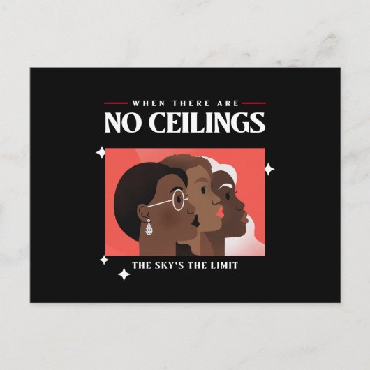 Rechte der Frau | Wenn es keine Obergrenzen gibt B Postkarte (Vorderseite)