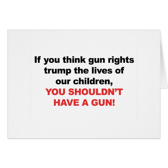 Rechte der Kinder? Du solltest keine Waffe haben (Vorderseite (Horizontal))