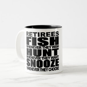 Rechte des Rentners Zweifarbige Tasse
